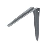 8" x 10" Heavy Duty L Shaped Shelf Bracket-White (Pair)