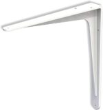 8" x 10" Heavy Duty L Shaped Shelf Bracket-White (Pair) - Image 2