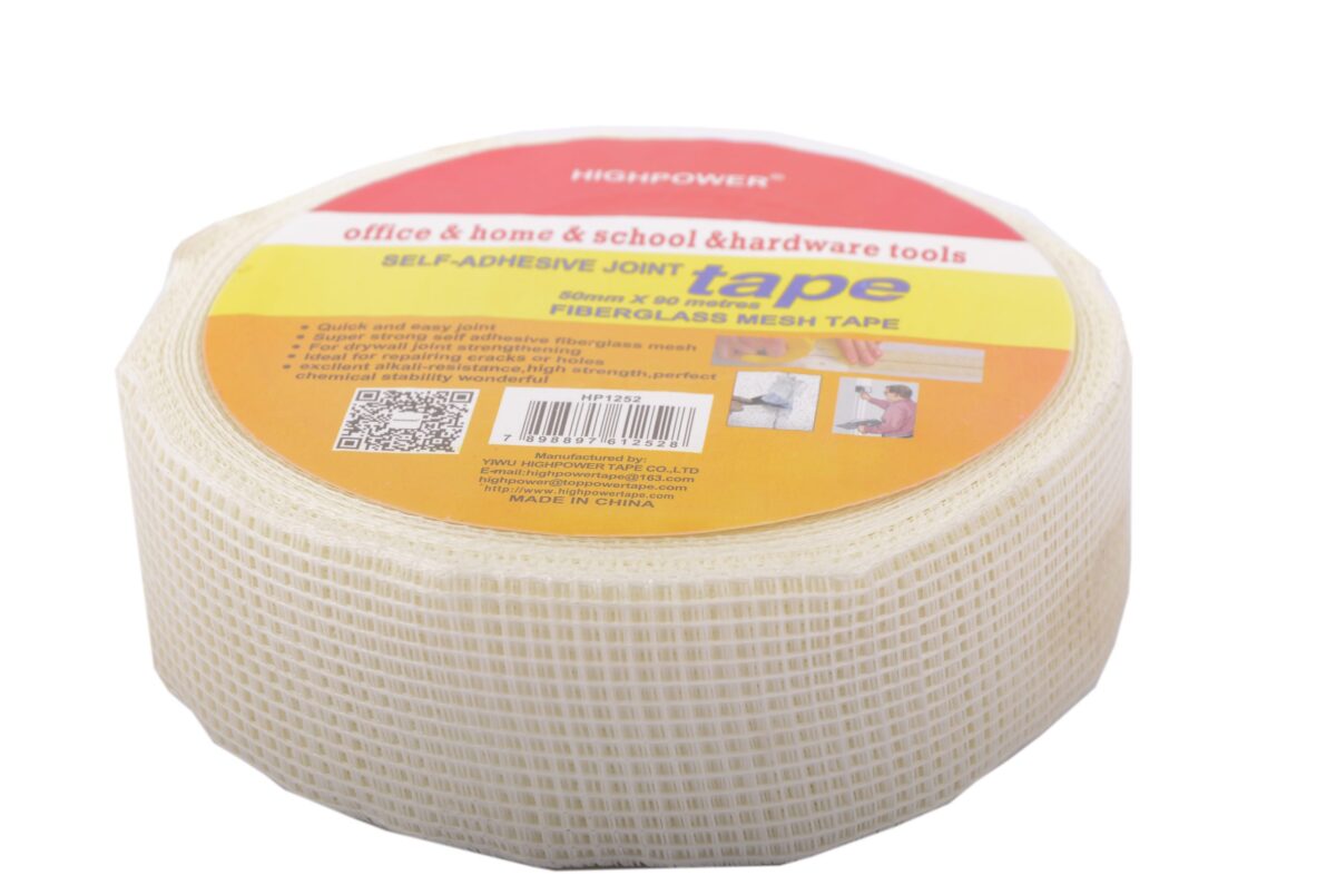 50mm×90mm Highpower Self - Adhesive Joint Tape / Fiberglass Mesh Tape White - Image 1