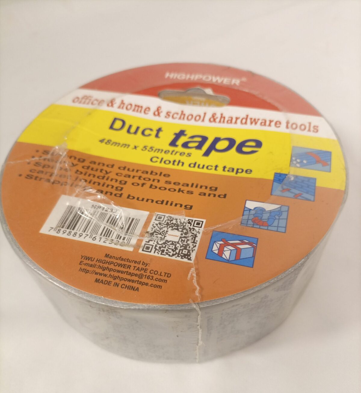 48mm×55mm Highpower Duct Tape / Cloth Dust Tape Grey - Image 1
