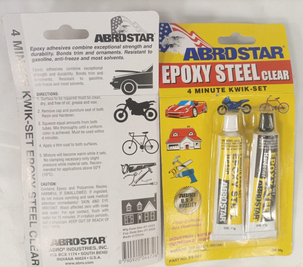 Abrostar Epoxy Steel Clear (Hardener & Resin) Part No. ES-501 GW 34g - Image 2