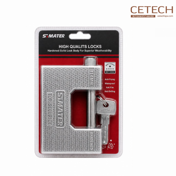 114MM SIMATER High Quality Padlock  – Heavy-Duty Security with Anti-Prying and Anti-Drilling Protection